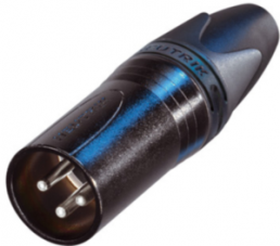 XLR plug, 3 pole, silver-plated, 0.22-0.34 mm², AWG 24-22, metal, NC3MXX-HA-BAG