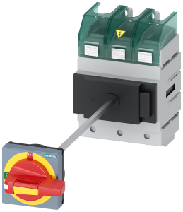Emergency stop load-break switch, Rotary actuator, 3 pole, 125 A, 690 V, (W x H x D) 113 x 178 x 158 mm, front mounting, 3LD5610-0TK13
