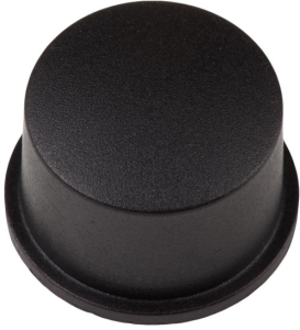 Cap, round, Ø 12 mm, (H) 7.5 mm, black, for short-stroke pushbutton Multimec 5G, 1US09