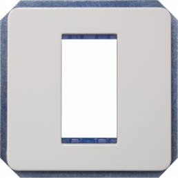 DELTA style module carrier single, incl. intermediate frame, titanium white