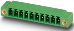 Pin header, 2 pole, pitch 3.5 mm, angled, green, 1843790