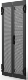 Varistar CP Double Steel Door, Perforated, 3-PointLocking, RAL 7021, 29 U, 1400H, 600W