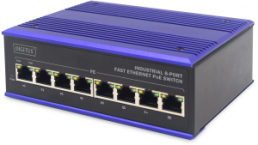 Ethernet switch, unmanaged, 8 ports, 100 Mbit/s, 48-57 VDC, DN-650108