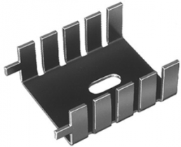 Finger shaped heatsink, 33.8 x 25.4 x 12.7 mm, 20 K/W, black anodized