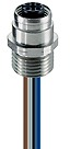 Socket, M12, 4 pole, crimp connection, screw locking, straight, 58217