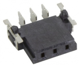 Female connector, 3 pole, pitch 2.54 mm, angled, black, 15650032601333