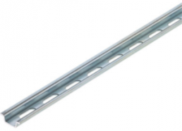 DIN rail, perforated, 15 x 5.5 mm, W 2000 mm, steel, galvanized, 0117500000