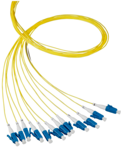 Fiber pigtail, LC to open end, 2 m, OS2, singlemode 9/125 µm