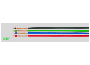 PVC-stranded wire, highly flexible, LifY, 4.0 mm², AWG 12, blue, outer Ø 4.9 mm