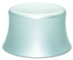 Rotary knob, 6 mm, aluminum, silver, Ø 31.8 mm, H 18 mm, K1-SR-S60