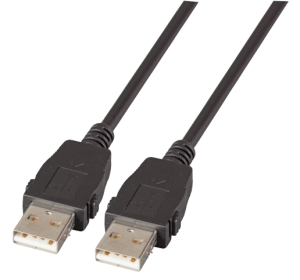 USB2.0 connection cable A-A, pc, 1.0m, Classic, lockable on both sides