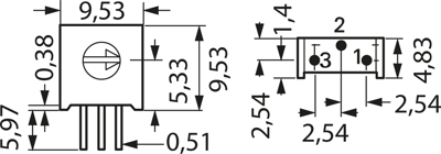 3386X-1-223LF Bourns Electronics GmbH Trimmer Potentiometers Image 2