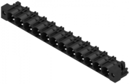 Pin header, 12 pole, pitch 7.62 mm, angled, black, 1472470000
