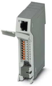 Patch panel, RJ45 socket, (W x H x D) 23.8 x 101.3 x 86 mm, gray, 2703022