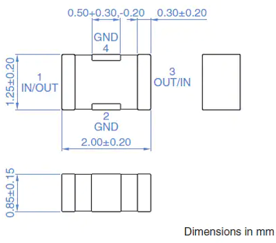 YFF21AC1H472MT0Y0N TDK Interference suppression filter Image 2