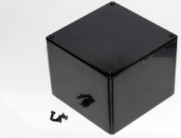 ABS enclosure, (L x W x H) 120 x 120 x 94 mm, black (RAL 9005), IP54, 1591VSBK