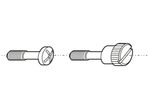 Collar screw for bolting on components