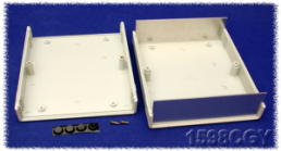ABS device enclosure, (L x W x H) 180 x 104 x 52 mm, light gray (RAL 7035), IP54, 1598CGY