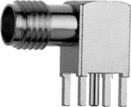 SMA socket 50 Ω, solder/solder, angled, 100024684
