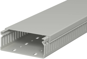 Wiring duct, (L x W x H) 2000 x 100 x 40 mm, PVC, stone gray, 6178018