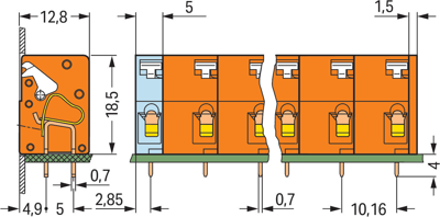741-607 WAGO PCB Terminal Blocks Image 2