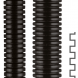 Corrugated hose, inside Ø 16.5 mm, outside Ø 21.2 mm, BR 45 mm, polyamide, black