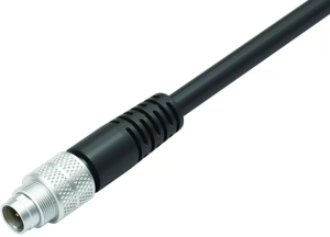 Sensor actuator cable, M9-cable plug, straight to open end, 4 pole, 2 m, PUR, black, 3 A, 79 1409 12 04