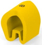 PVC cable maker, imprint "8", (L) 4.5 mm, max. bundle Ø 2 mm, yellow, EC5036-000