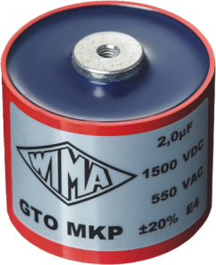 MKP film capacitor, 5 µF, ±5 %, 1.5 kV (DC), PP, GTOMS04500GB00JS00