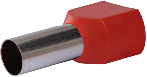 Insulated twin wire end ferrule, 10 mm², 14 mm long, red, 22C440