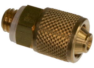 50.021, tube coupling, brass, for 6 x 1 tubing