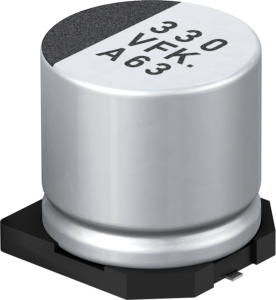 Electrolytic capacitor, 220 µF, 50 V (DC), ±20 %, SMD, Ø 10 mm