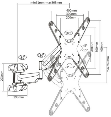 ICA-LCD-G442-BK TECHLY Monitor mount Image 2