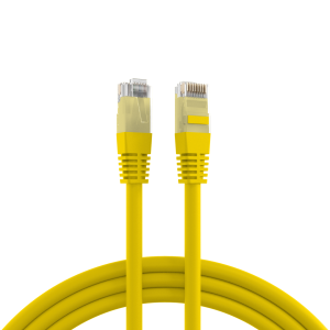 Patch cable, RJ45 plug, straight to RJ45 plug, straight, Cat 5e, U/UTP, PVC, 1.5 m, yellow