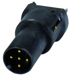 Plug, 5 pole, solder cup, screw locking, straight, 21033211518