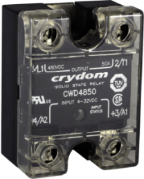 Solid state relay, 24-280 VAC, zero voltage switching, 4-32 VDC, 50 A, PCB mounting, CWD2450