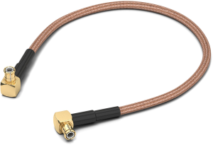 Coaxial cable, MCX plug (angled) to MCX plug (angled), 50 Ω, RG-316/U, grommet black, 152.4 mm, 65502110515301