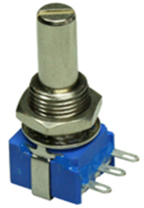 Conductive plastic potentiometer, 1 kΩ, 0.5 W, linear, solder lug, 53UAD-T22-B10L