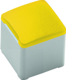 Plunger, square, (L x W x H) 12.5 x 11 x 11 mm, yellow, for short-stroke pushbutton, 5.05.511.471/2400