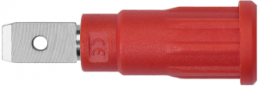 2 mm socket, flat plug connection, mounting Ø 8 mm, CAT II, red, SEPB 8522 NI / RT