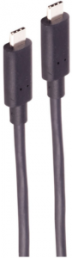 USB 3.2 connection cable, USB plug type C to USB plug type C, 10 m, black