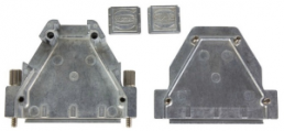 D-Sub connector housing, size: 3 (DB), straight 180°, zinc die casting, silver, 61030010017010