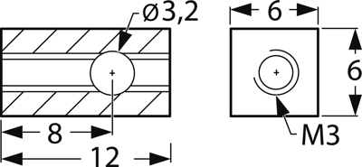 169 01 04 Thora Mounting Brackets, Blocks Image 2