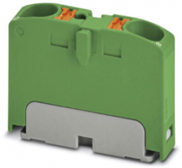 Distribution block, push-in connection, 0.2-6.0 mm², 2 pole, 32 A, 2 kV, green, 1028364