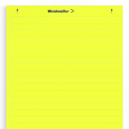 Polyester Laser label, (L x W) 202 x 12 mm, yellow, DIN-A4 sheet with 10 pcs
