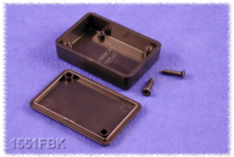 ABS miniature enclosure, (L x W x H) 50 x 35 x 15 mm, black (RAL 9005), IP54, 1551FBK