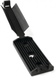 Flat cable clip, polyamide, black, self-adhesive, (L x W) 86 x 25 mm