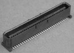 Pin header, 64 pole, pitch 1 mm, straight, black, 3-5120525-1