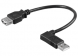 USB 2.0 extension line, USB plug type A to USB jack type A, 0.3 m, black