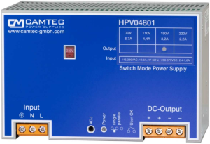 Power supply, 72 VDC, 6.7 A, 480 W, HPV04801.072